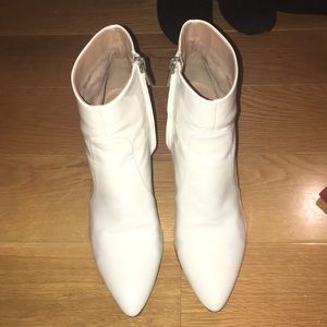 White patent booties